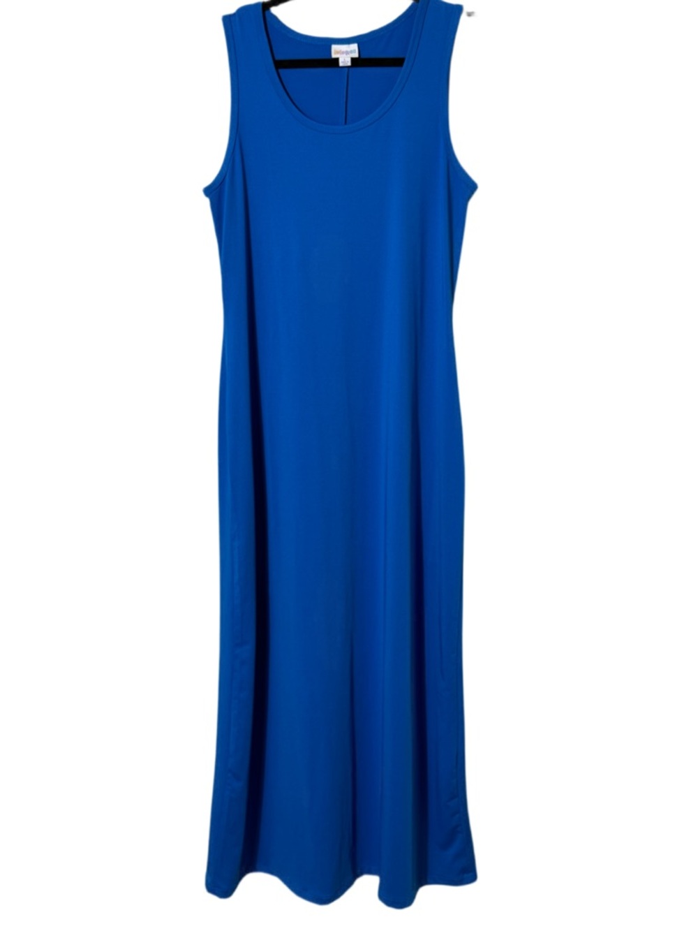 LuLaRoe Sleeveless Cobalt Blue Maxi Dress Sz Large